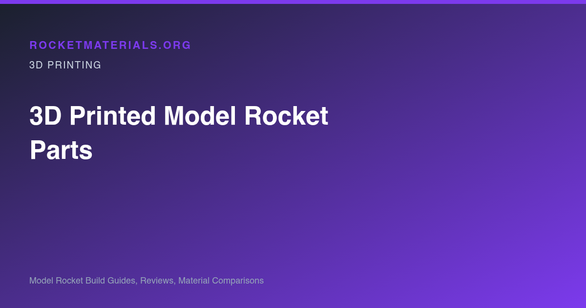 Gradient title card for 3D Printed Rocket Parts: What Works & What Doesn’t