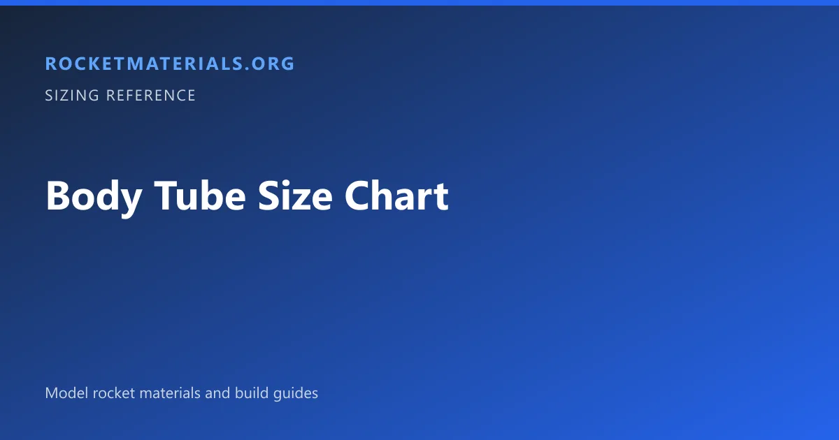 Body Tube Size Chart — RocketMaterials.org article title card