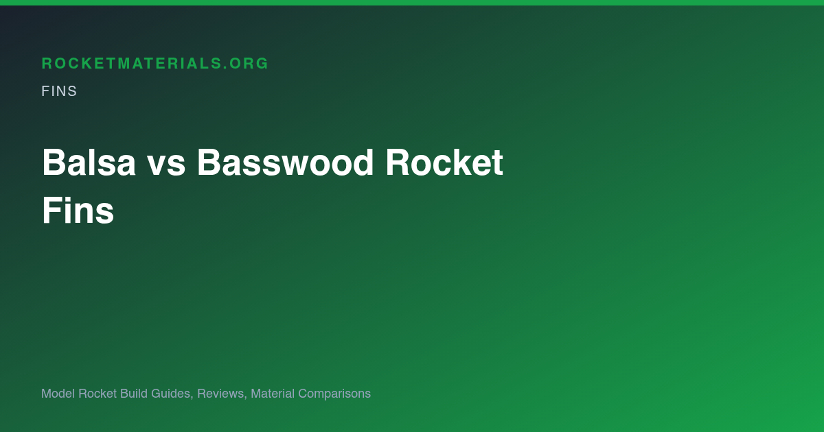 Gradient title card for Balsa vs Basswood Rocket Fins: Which Performs Better?