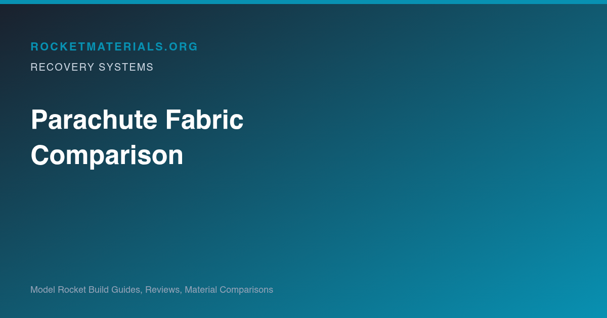 Gradient title card for Parachute Fabric Comparison: Plastic Film & Nylon Ripstop